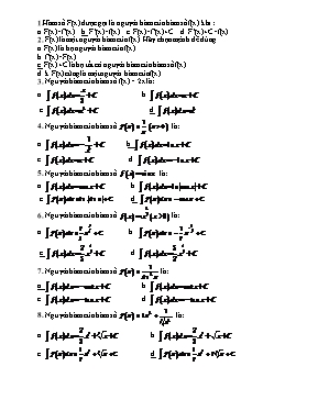 Hình 12 - Trắc nghiệm phần tích phân